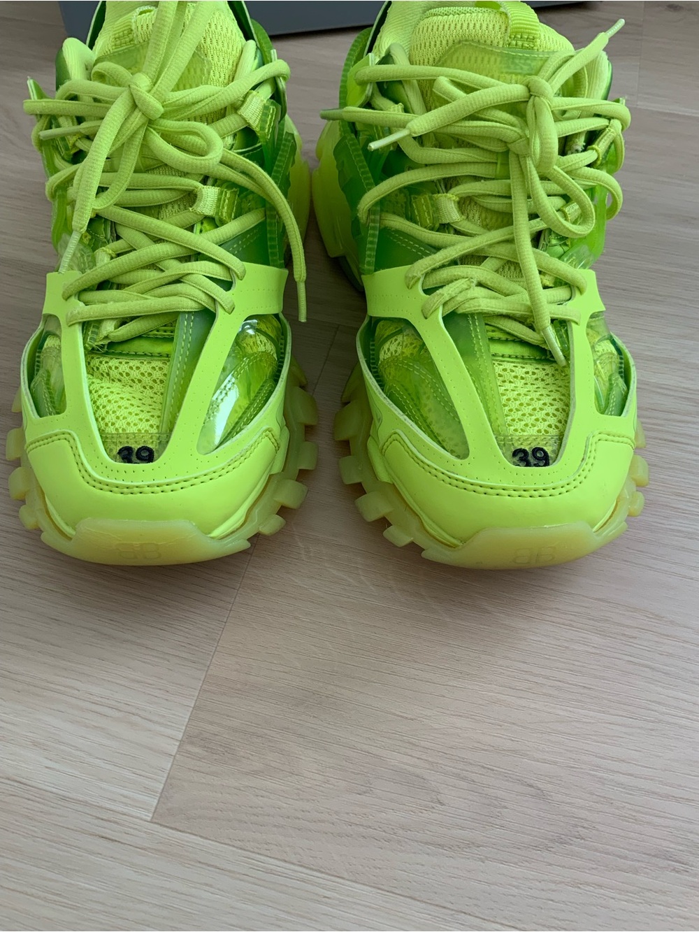 Balenciaga Neon Yellow Triple-Sole Trainer Sneakers - Picture 5 of 10